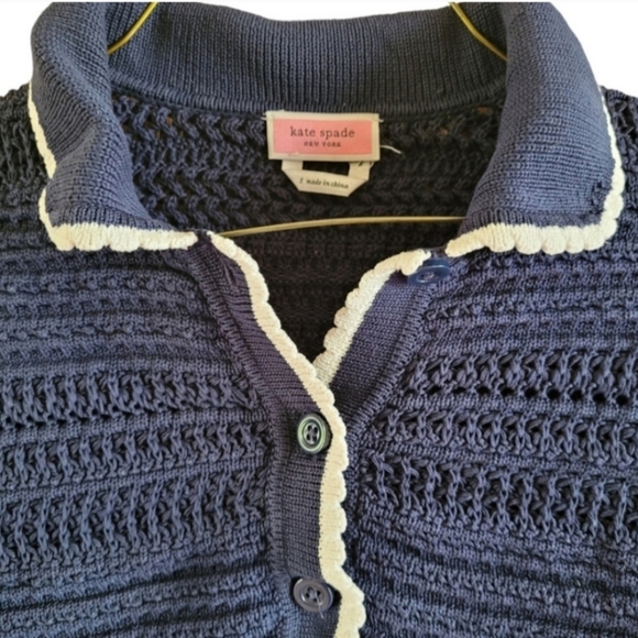 *SOLD* Kate Spade Shortsleeve Knit Polo Sweater - Picture 10 of 11
